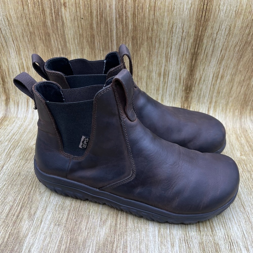 Lems Chelsea Boot WP Men's 11 Espresso Waterproof Leather Zero Drop Minimalist